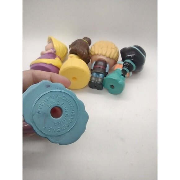 Disney Princess Figures Dolls 4 Shantou 1 Walgreens Plastic Elsa Belle Jasmine - Picture 7 of 7